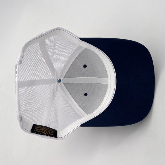 American Flag Trucker Hat Cap The Classics Adjustable Mesh Back Navy Blue White - Picture 11 of 12